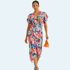 Athena - Floral Midi Dress