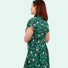 Leone - Leopard and Star Print Wrap Dressj