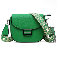 Katie - Emerald Green - Faux Leather Small Crossbody Bag With Coin Purse