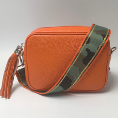 GEMMA Crossbody Leather Bag - Orange