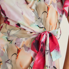 Lucia - Fuchsia Floral Midi Dress