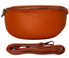 ‘Milano’ Leather Sling Bag - Orange