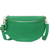 Venezia - Large Leather Crossbody Sling Bag - Emerald Green