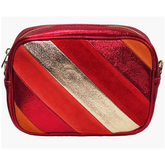 Metallic Leather Bag - Red