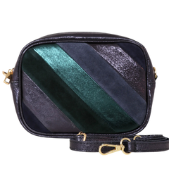 Metallic Leather Bag - Blue