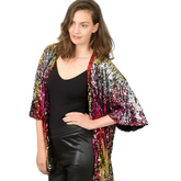 Multi Colour Sequin Kimono Jacket