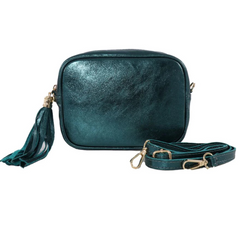 Metallic Leather Bag - Teal