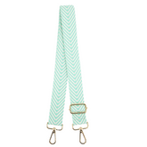 Woven Chevron Print Bag Strap - Mint