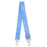 Zebra Print Bag Strap - Blue Zebra