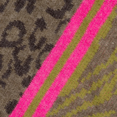 Green/Pink Heavyweight Tiger Leopard Scarf