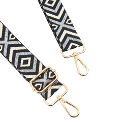 Bag Strap - Grey Aztec Woven