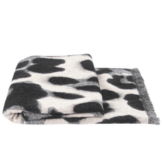 Black/Cream Heavyweight Leopard Scarf