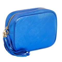 Metallic Leather Bag - Blue