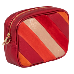 Metallic Leather Bag - Red