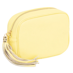 Martina Crossbody Leather Bag - Lemon