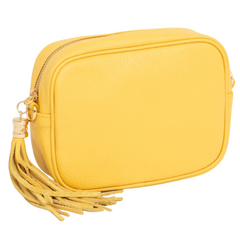 Martina Crossbody Leather Bag - Yellow