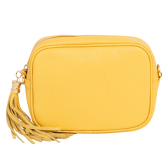 Martina Crossbody Leather Bag - Yellow