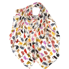 Cartoon Cats Printed Scarf