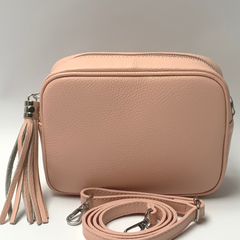 GEMMA Crossbody Leather Bag - Light Pink