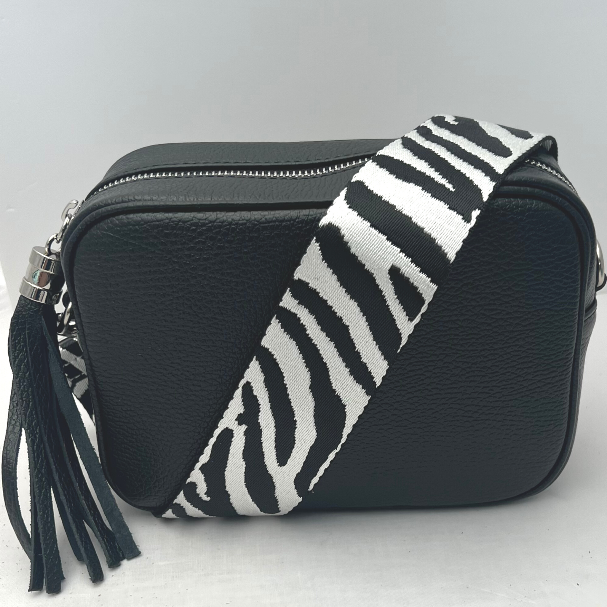 GEMMA Crossbody Leather Bag - Black - Majestico Gifts