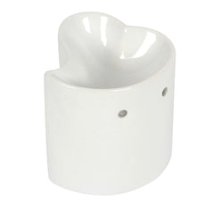 White Heart Oil Burner - Majestico Gifts