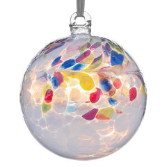 Sienna Glass Friendship Ball - White Multi - Majestico Gifts