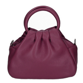 Louisa Genuine Leather Handbag - Wine - Majestico Gifts