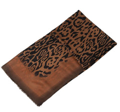 Animal Print Scarf - Burnt Orange Copper