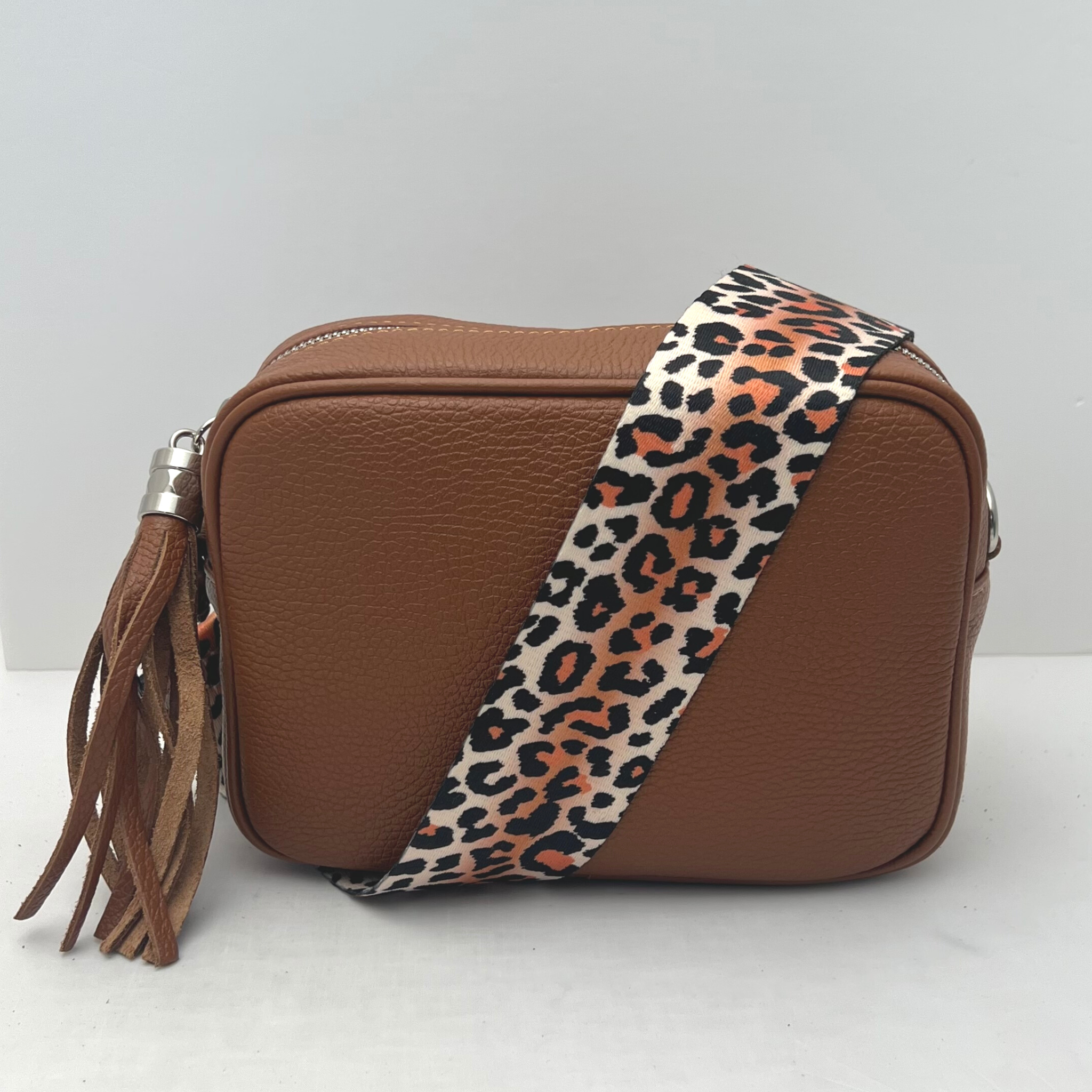 GEMMA Crossbody Leather Bag - Tan - Majestico Gifts