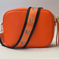 Martina Crossbody Leather Bag - Orange