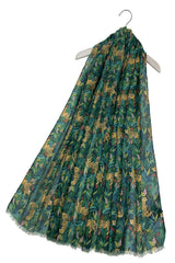 Hidden Cheetah Print Scarf - Green - Majestico Gifts