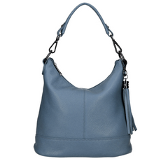 MARIA Genuine Leather Shoulder Bag - Denim Blue - Majestico Gifts