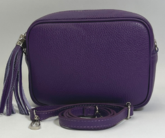 GEMMA Crossbody Leather Bag Purple