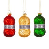 Knitting Wool Shaped Baubles - Set of 3 - Majestico Gifts