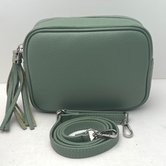 GEMMA Crossbody Leather Bag - Pea Green/Mint - Majestico Gifts