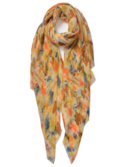 Colourful Camouflage Print Scarf- Mustard - Majestico Gifts
