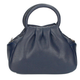 Louisa Leather Handbag - Navy Blue