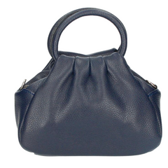 Louisa Leather Handbag - Navy Blue
