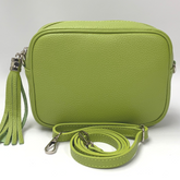 GEMMA Crossbody Leather Bag - Lime Green