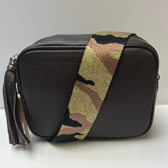 GEMMA Crossbody Leather Bag- Coffee - Majestico Gifts