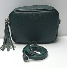 GEMMA Crossbody Leather Bag - Forest Green - Majestico Gifts