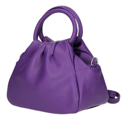 Louisa Leather Handbag - Purple
