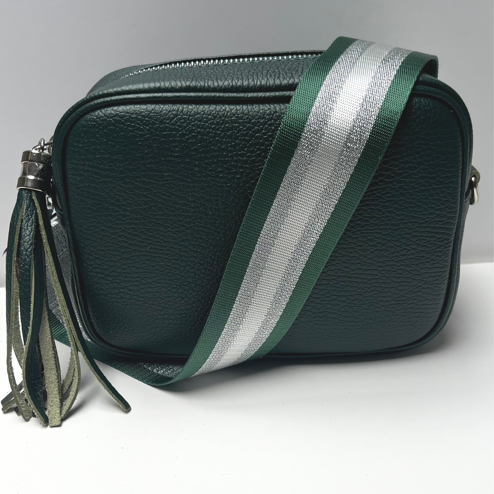 GEMMA Crossbody Leather Bag - Forest Green - Majestico Gifts