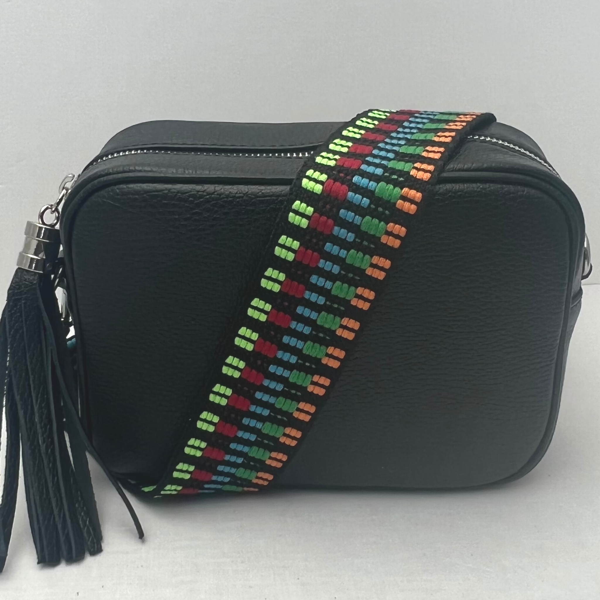 GEMMA Crossbody Leather Bag - Black - Majestico Gifts