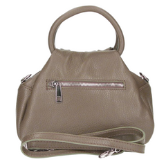 Louisa Leather Handbag - Dark Taupe