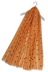 Bee Print Scarf - Orange - Majestico Gifts