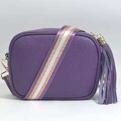 Martina Crossbody Leather Bag - Purple