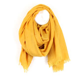 Yellow Scarf with Eyelash Fringe - Majestico Gifts