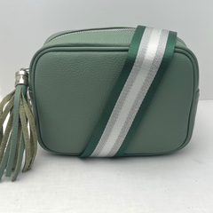 GEMMA Crossbody Leather Bag - Pea Green/Mint - Majestico Gifts