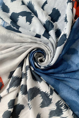 Leopard Diamond Print Scarf - Blue - Majestico Gifts